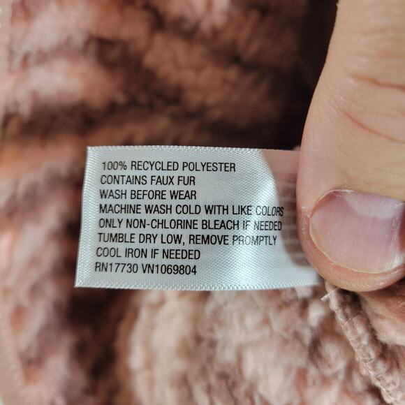 All In Motion Fleece Half-Zip Zebra Print Hoodie, Pink/Maroon, Size XS, NWT - Picture 5 of 6